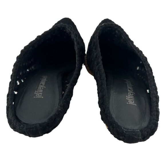 Jeffrey Campbell Mules Pointed Toe Crochet Stacked Heel Leone Size 7.5 Bohemian - Picture 5 of 10